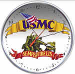 USMC Semper Fi Collectible Wall Clock